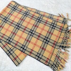 Amanda Smith Tan and Black Plaid Scarf